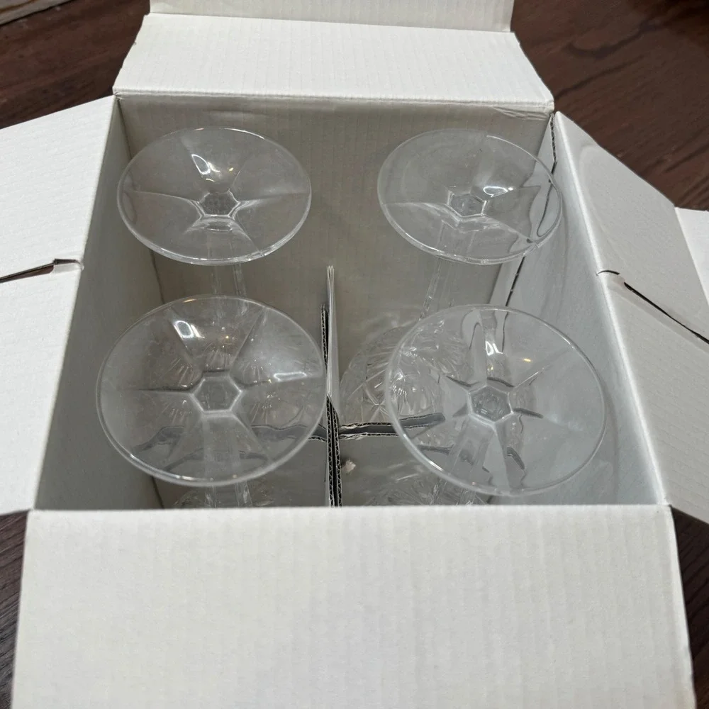 Marquis by Waterford Brady Goblet Set of 4 Crystal Wine Water Glasses 40017072